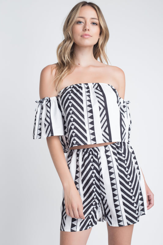 Aztek Off Shoulder 2 Piece Set