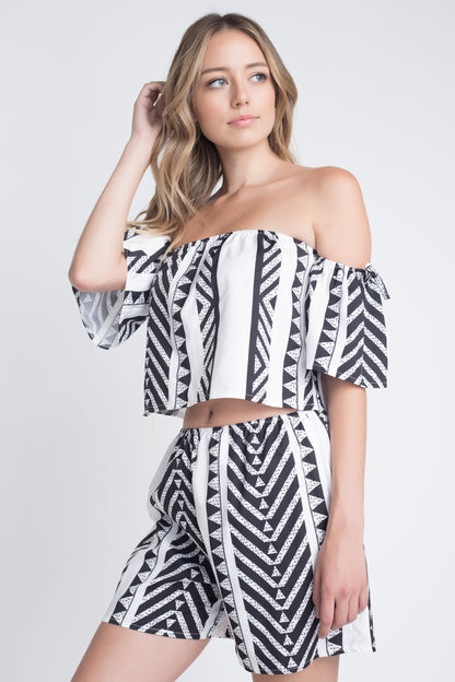 Aztek Off Shoulder 2 Piece Set