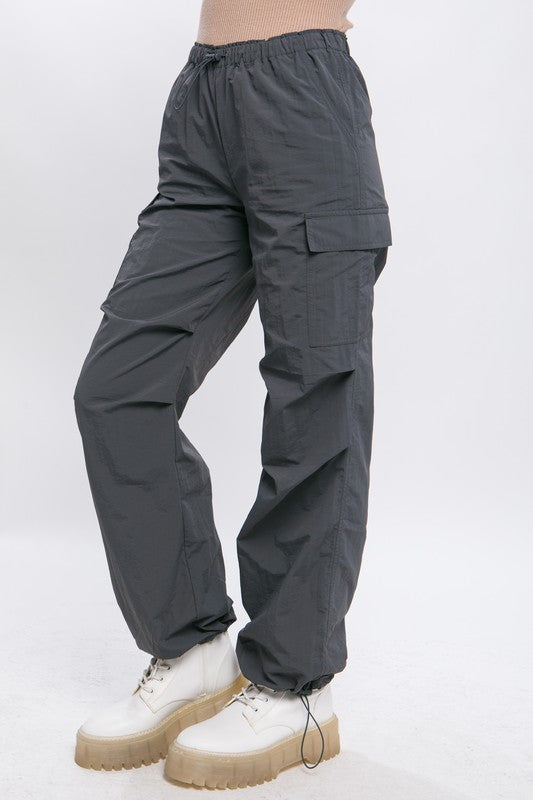 Loose Fit Parachute Cargo Pants