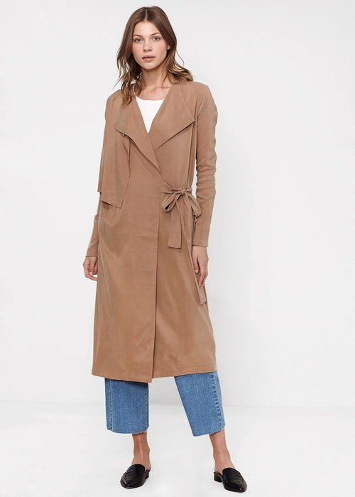 Wrap Trench Coat In Sand