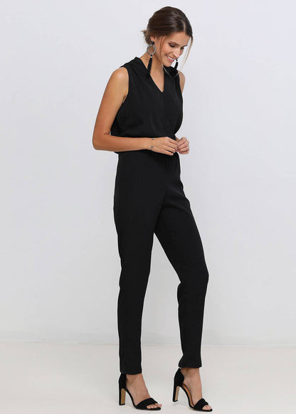 Light Formal Sleeveless V-Neck Jumpsuit