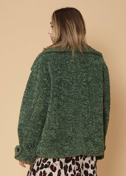 Shearling Coat in Fallforest