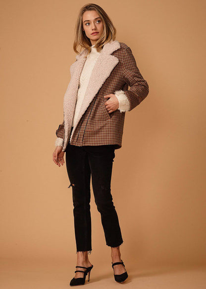 Luxe Shearling Lapel Jacket