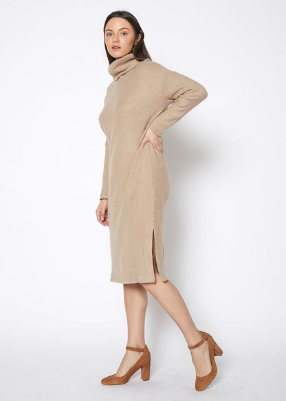 Turtle Neck Midi Sweater Dress