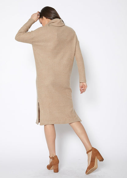 Turtle Neck Midi Sweater Dress