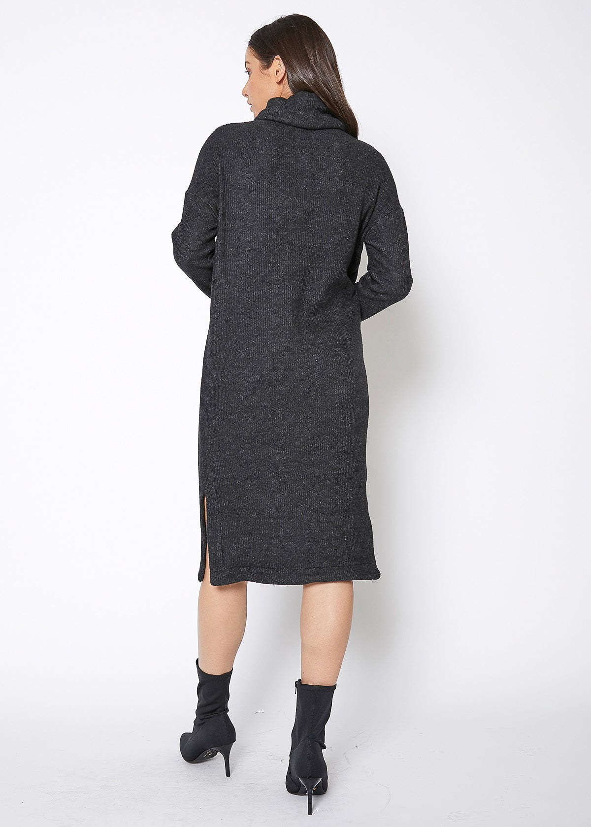 Turtle Neck Midi Sweater Dress