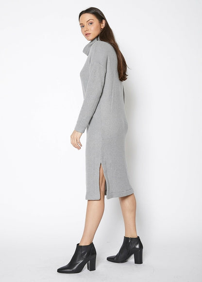 Turtle Neck Midi Sweater Dress