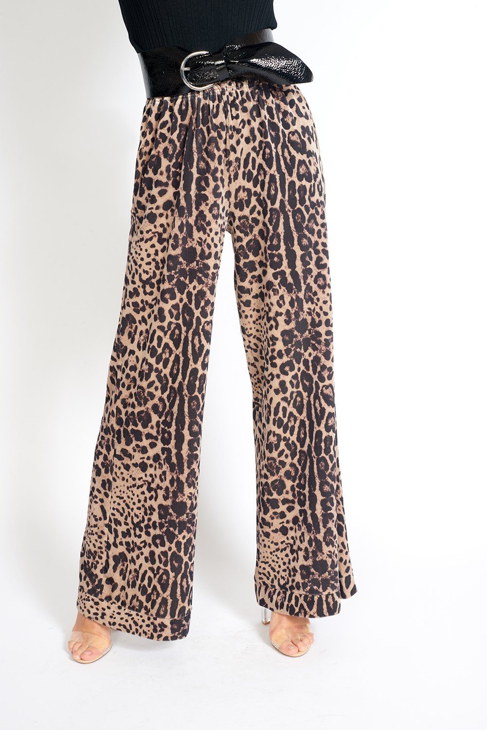 Luxe Velvet Pants in Leopard Print