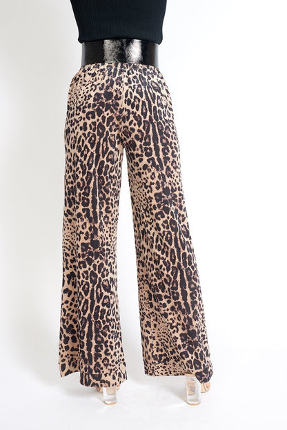 Luxe Velvet Pants in Leopard Print