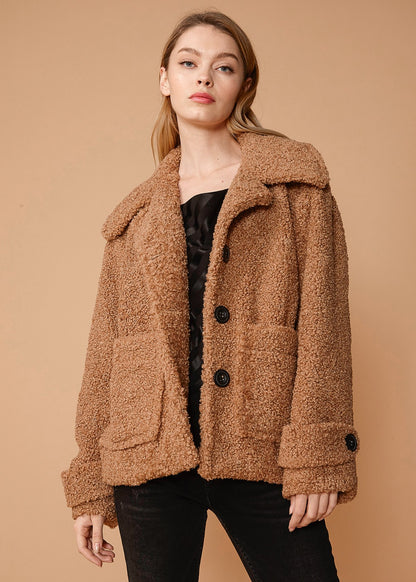 Shearling Coat in Brown