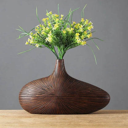 Njord Wood Vase Classic Resin Design