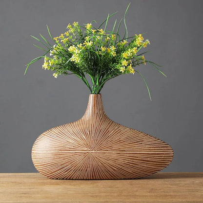 Njord Wood Vase Classic Resin Design