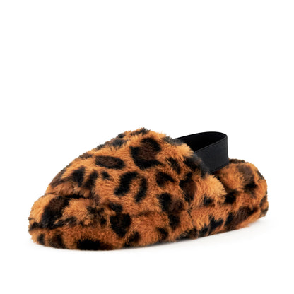 Lisbon Faux Fur Slipper Leopard