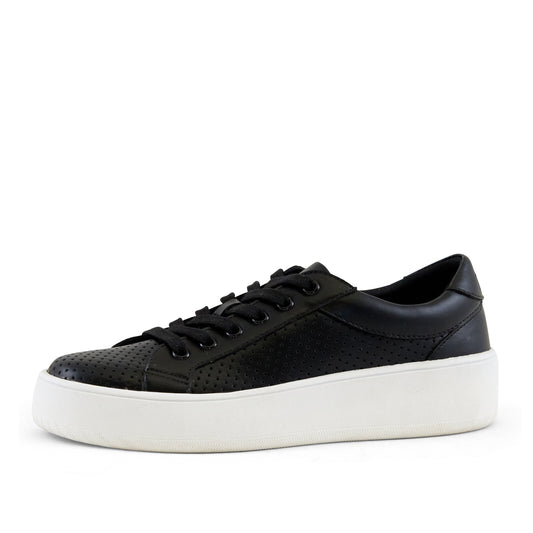 Manila Perf Lace up Sneaker Black