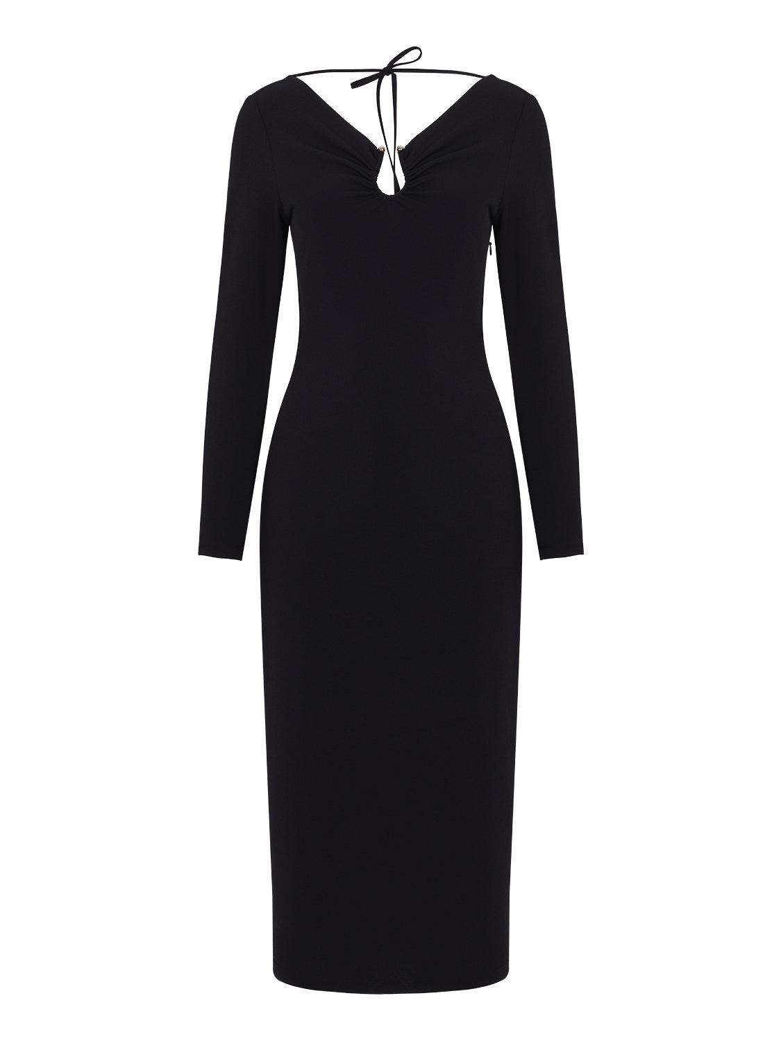 Horseshoe Cut Out Midi Dress