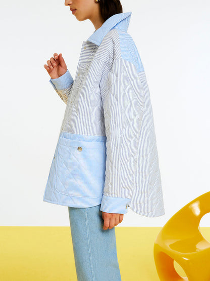 Quilted Oversized Shirt Jacket