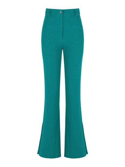 High-Waisted Slit Pants