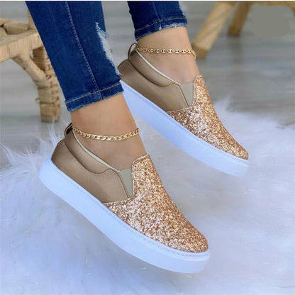 Moccasins Glitter Flat Female Loafers Shoes