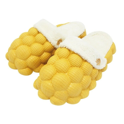 Non-slip Warm Cotton Bubble Slides