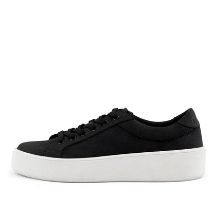 Venice Micro Suede Lace Up Sneaker Black