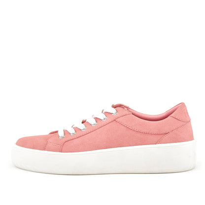 Venice Micro Suede Lace Up Sneaker Pink