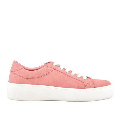 Venice Micro Suede Lace Up Sneaker Pink