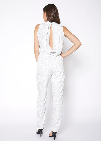 Light Formal Sleeveless V-Neck Jumpsuit