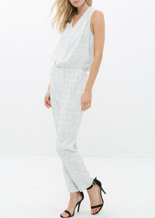 Light Formal Sleeveless V-Neck Jumpsuit