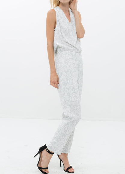 Light Formal Sleeveless V-Neck Jumpsuit