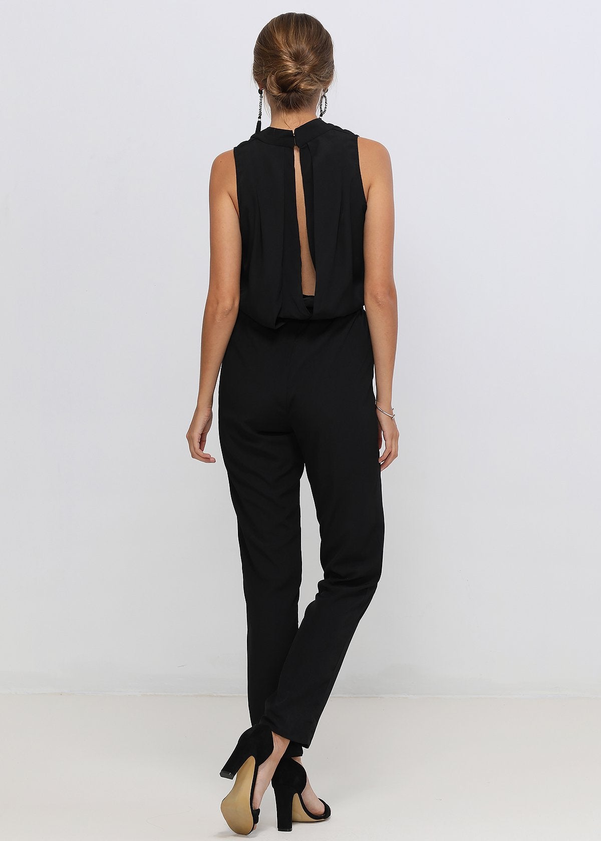 Light Formal Sleeveless V-Neck Jumpsuit