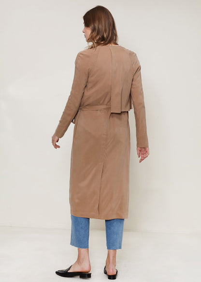 Wrap Trench Coat In Sand