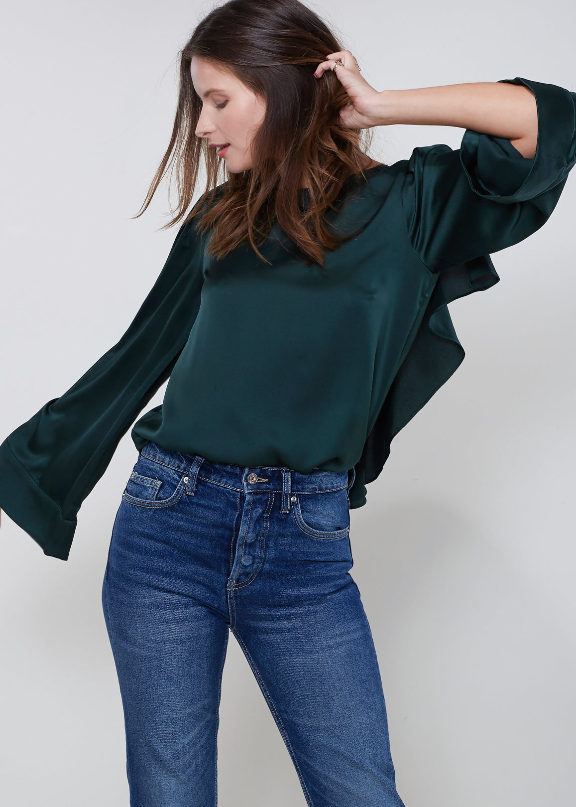 Ruffle Back Sleeve Top