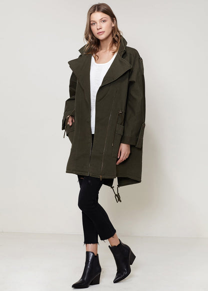 Women's Oversized Utility Jacket In Olive