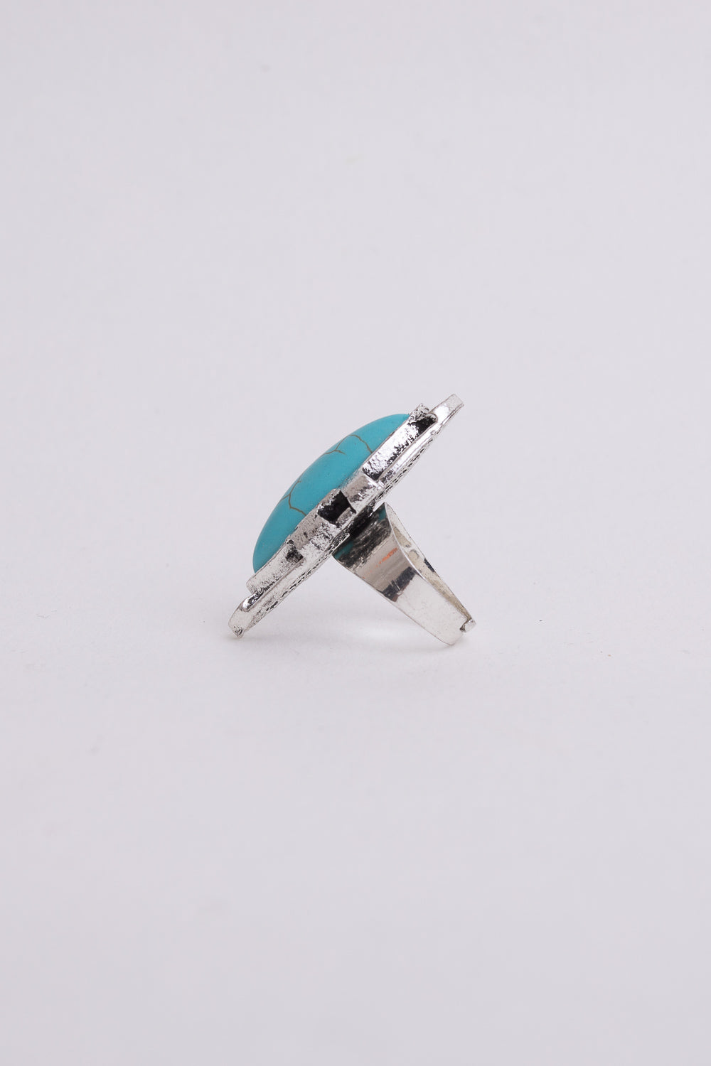 Turquoise Marquise Cut Silver Ring