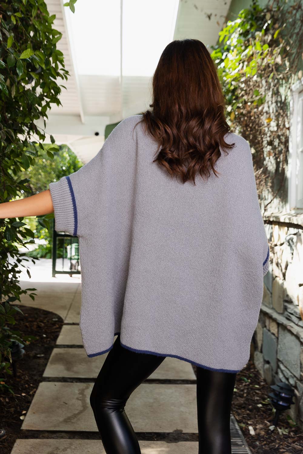 CozyCove Turtle Neck Poncho with Easy Sleeves