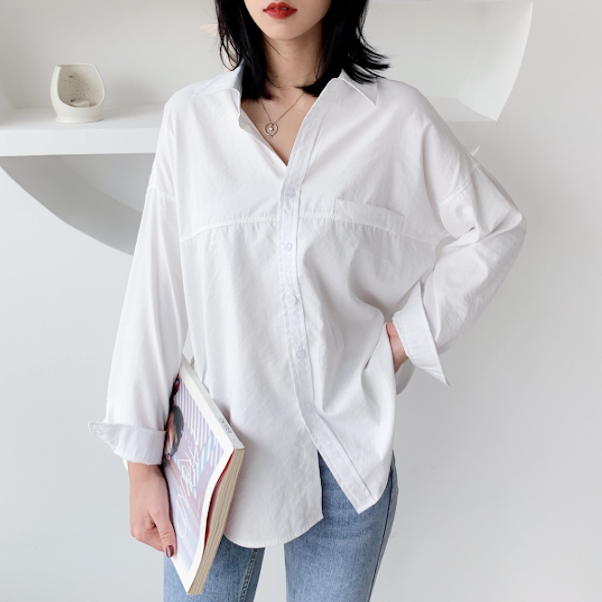 Relaxed Fit Longline Shirt