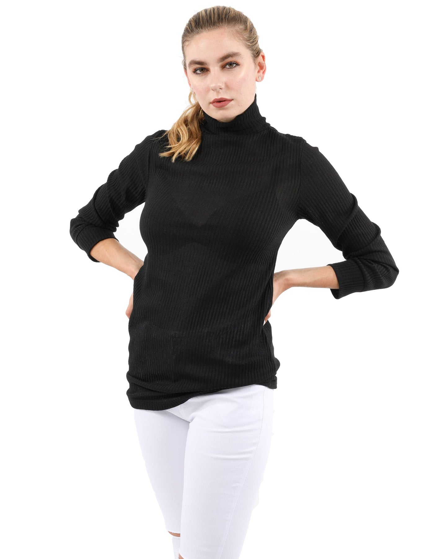 Java Ribbed Turtleneck Top