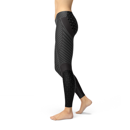 Womens Carbon Fiber Sports Leggings