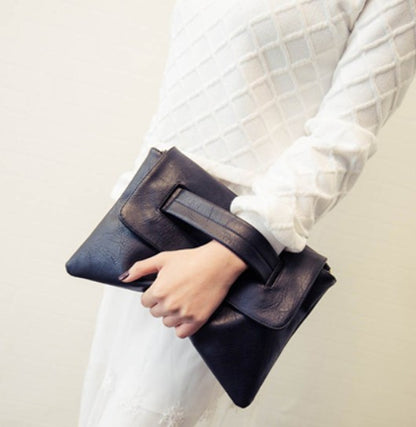 Vegan Leather Envelope Clutch Bag