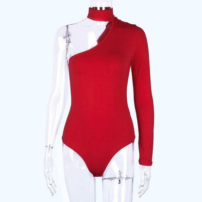 one-shoulder body suit