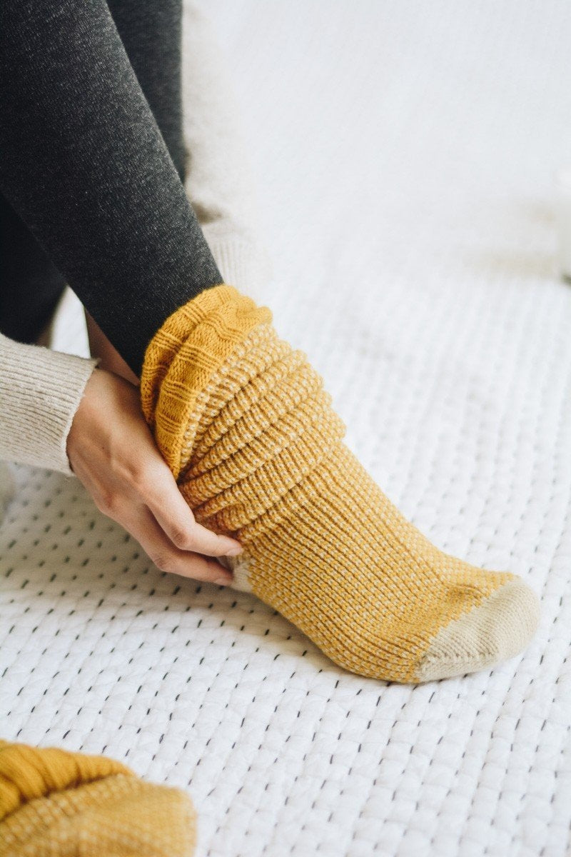 Cozy Ribbed Knit Lounge Socks