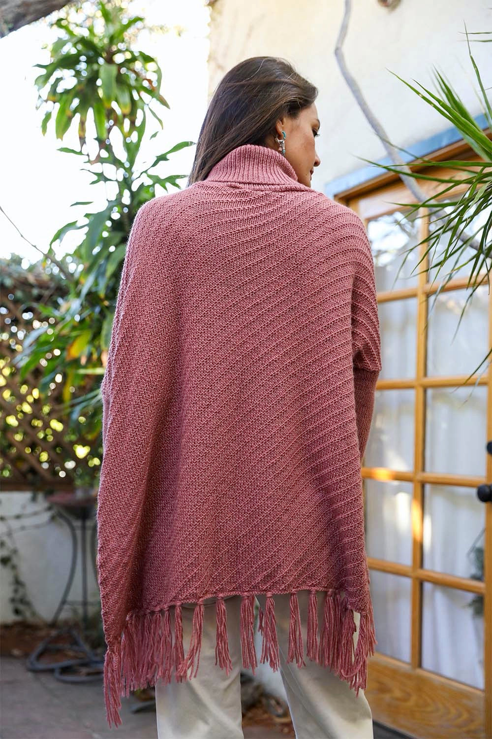 Sweater Weather Roll-Neck Poncho