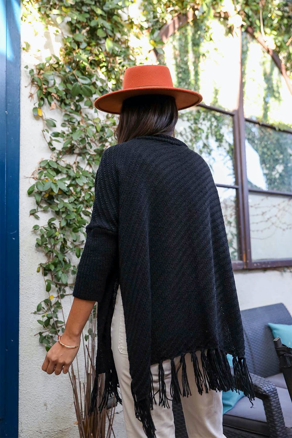 Sweater Weather Roll-Neck Poncho