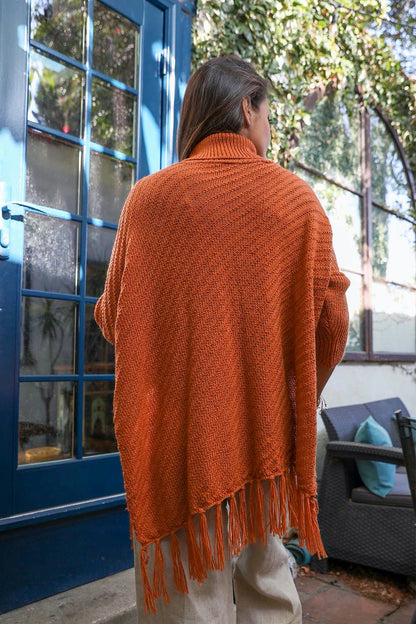 Sweater Weather Roll-Neck Poncho