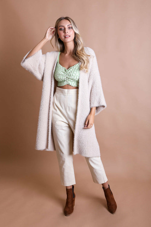 Ultra-Soft Luxe Mohair Knit Cardigan