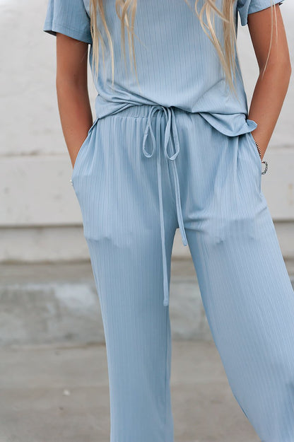 Emma two-piece set in Baby Blue