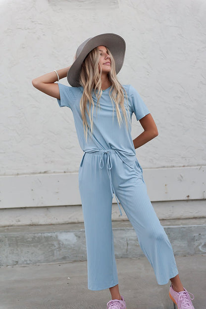 Emma two-piece set in Baby Blue